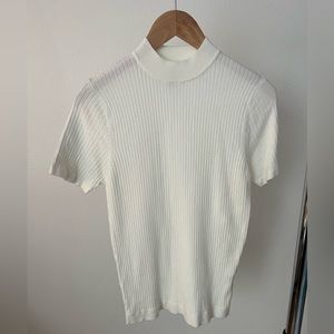 Zara white ribbed shirt